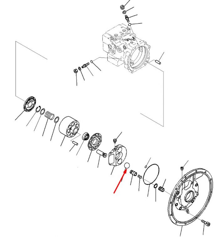 708-1U-13461 Мяч (шарик) Komatsu PC600, PC650, PC700