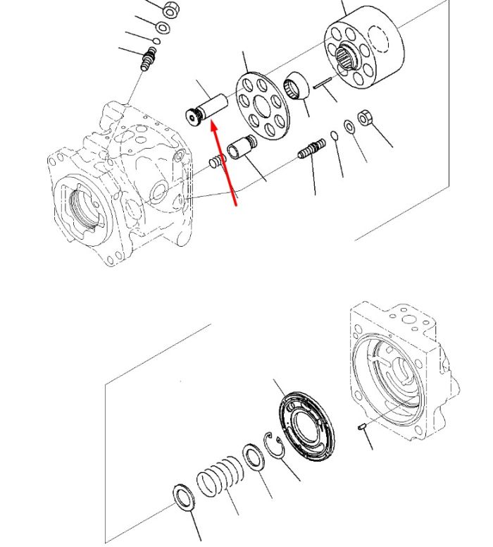 708-1U-13310 Поршень для гидравлического масляного насоса KOMATSU PC600, PC650, PC700