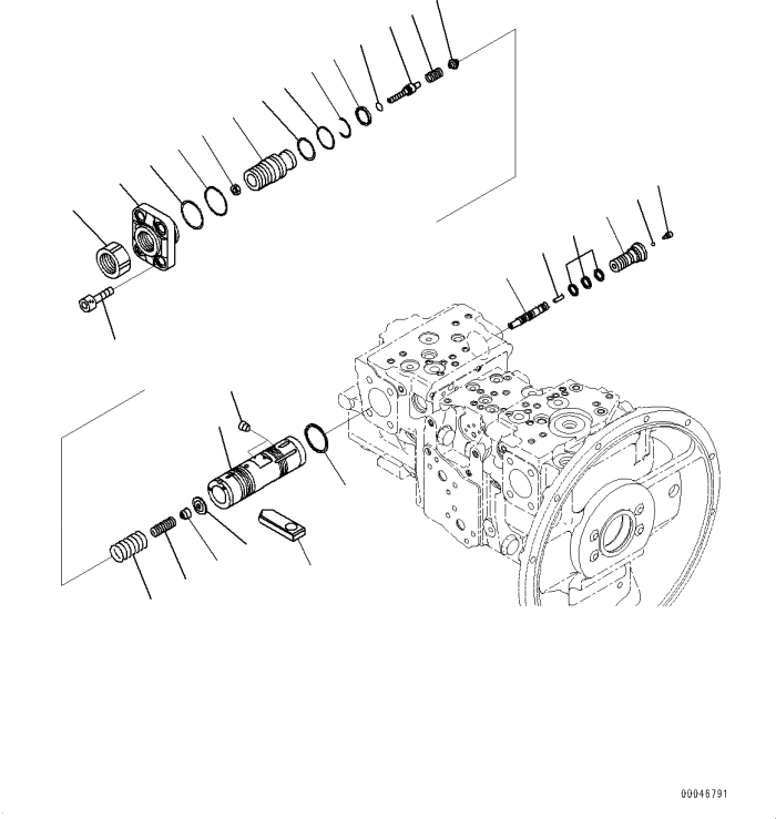 Насос гидравлический в сборе с фланцем Kawasaki K3V112DTK PC200-7 PC200-8 HPV95A 708-2L-00423, 708-2L-00300, 708-2L-00500, 708-2L-00600 PUMP ASS'Y