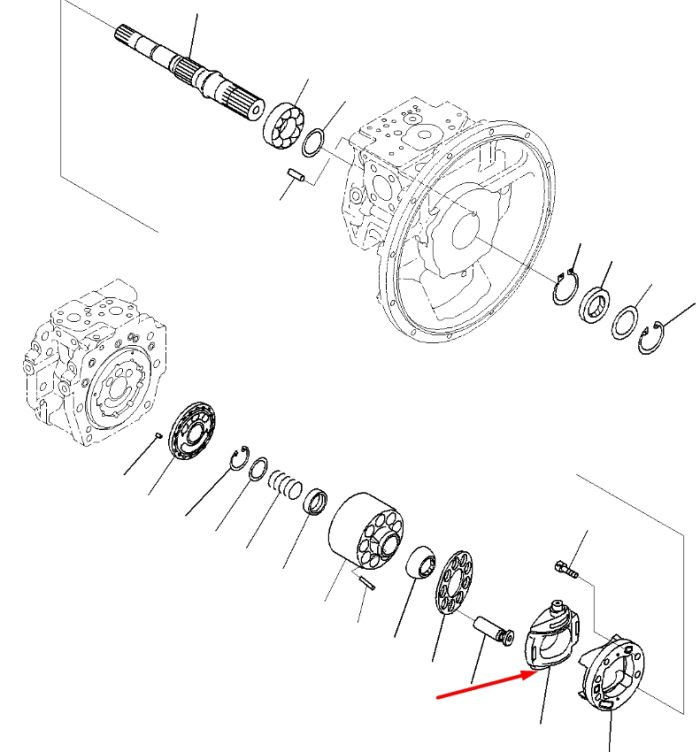 Komatsu 708-2L-06190-CR, 708-2L-33450 Поворотная плита для HPV95