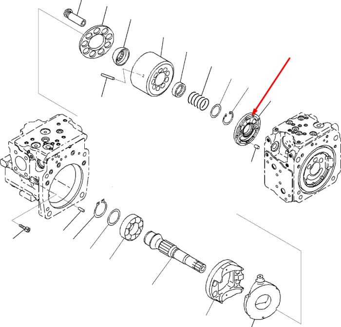 Komatsu 708-2L-33180 Распределительная шайба L для гидравлики HPV95