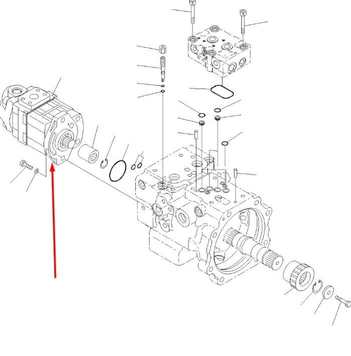 Komatsu 708-3T-04620 Насос шестеренчатый для PC70, PC78
