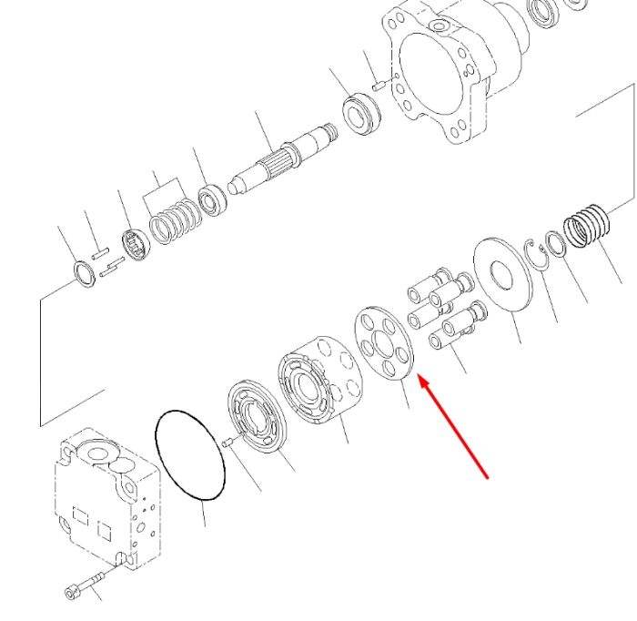 Komatsu 708-7S-13360 Пластина прижимная для гидравлики D51 fan motor