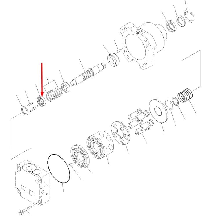 Komatsu 708-7S-13550 Сферическая втулка для гидравлики D51 fan motor