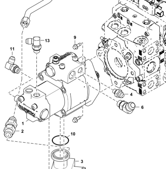 7166078 Гидравлический насос Bobcat TL360, TL470 Agri