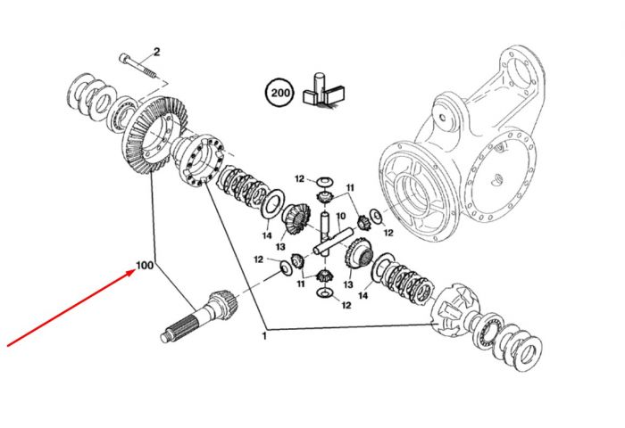 72180171 Коническая пара New Holland