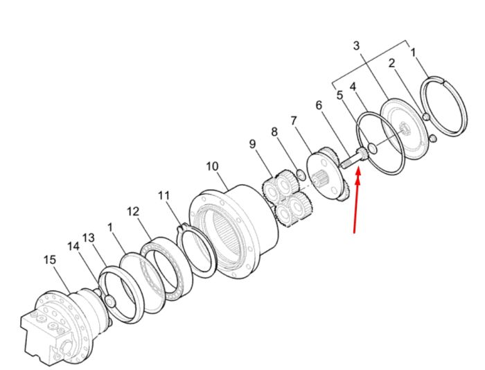 72275293 Вал главной передачи CASE CX16B