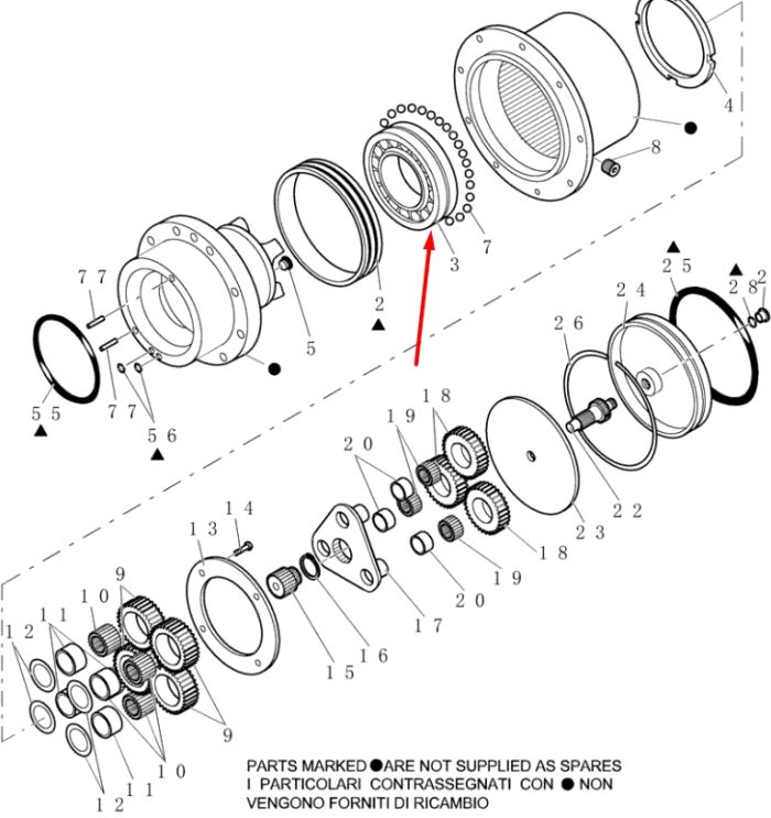 Главный подшипник 72952323 для CASE CX20B