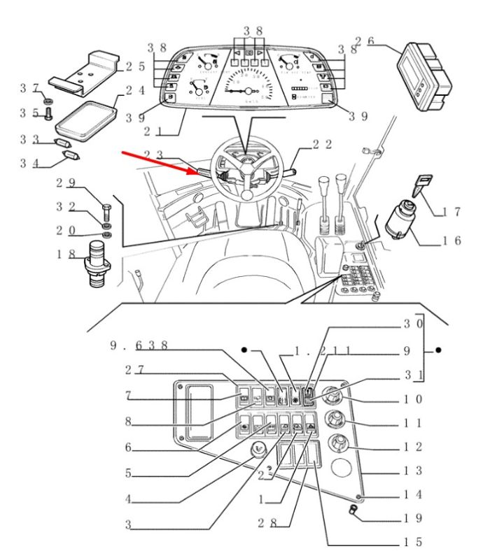76036566 Манипулятор трансмиссии New Holland LW110, LW190
