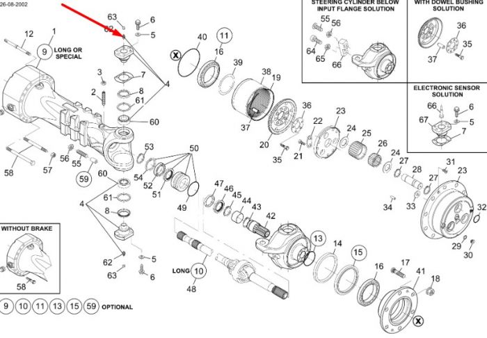 76086056 (1167300, 153310442, 71479702, 84512744) Шкворень New Holland, Dana Spicer