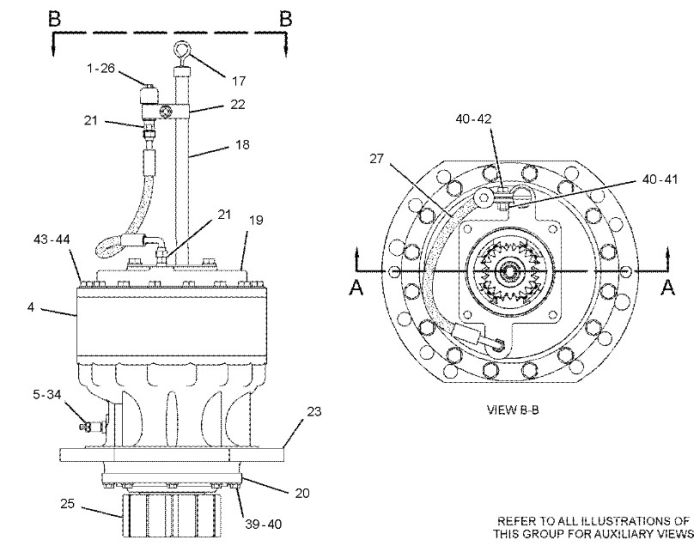 7Y-1238 Первая планетарная передача поворотного редуктора CAT 345D/349D