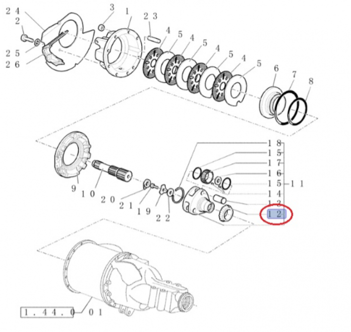 81818397 Подшипник задней ступицы New Holland LB115B