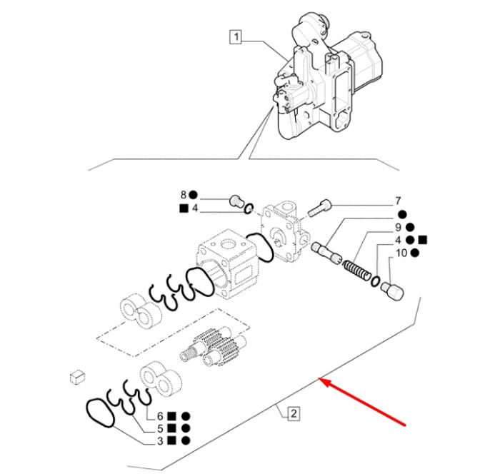 Case 82031027 Гидравлический насос MXM140, MXM130