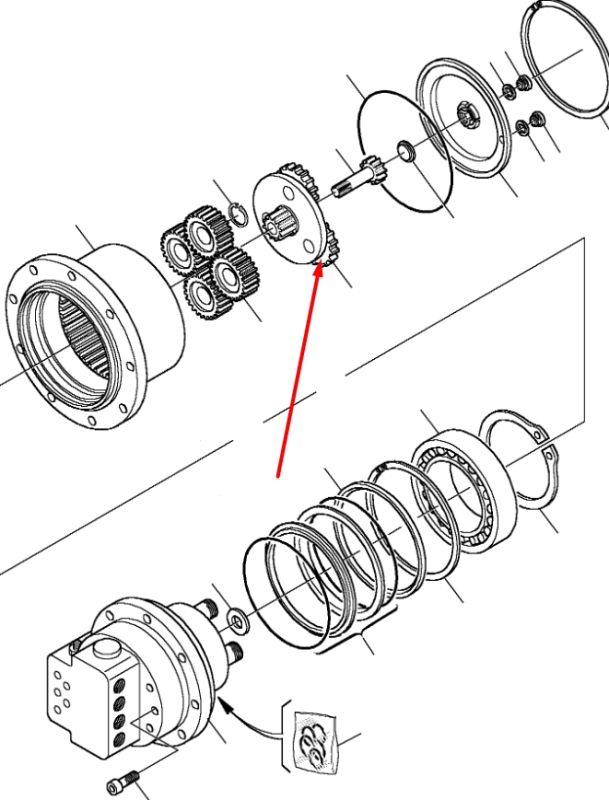 843200560 Планетарная передача редуктора KOMATSU PC12R-8