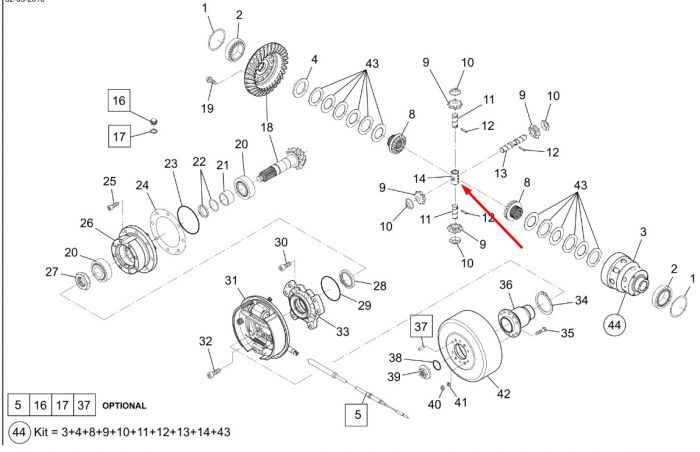 84512569 Фиксатор вала New Holland, Dana Spicer