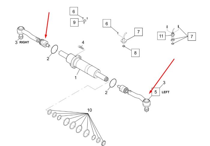 84525689 (2112462601) Рулевая тяга в сборе New Holland