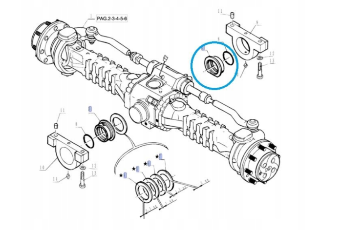 85807789 Пластиковая втулка подвески заднего моста New Holland