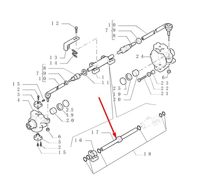 85807974 (139104, 3190766R) Рулевая тяга New Holland, Carraro