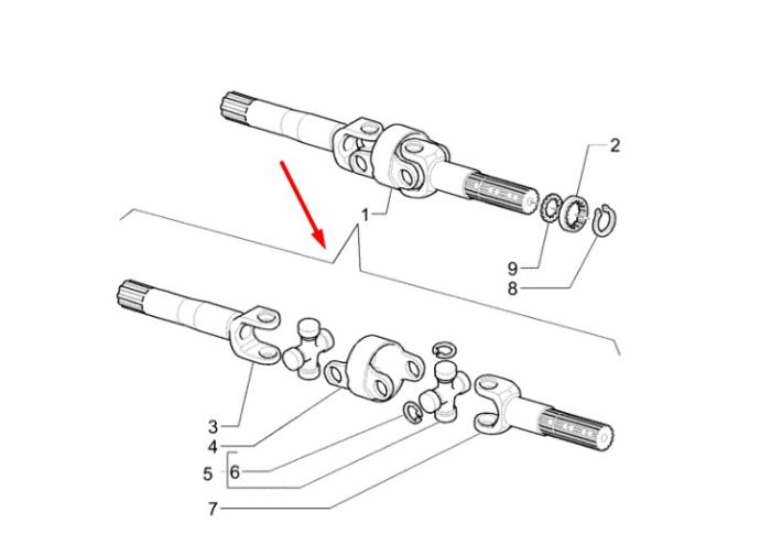 85805993 (138071) Полуось в сборе New Holland, Carraro