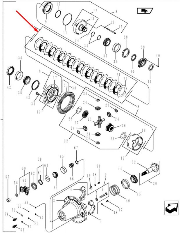 87324488 (070KD104X) Комплект дисков дифференциала New Holland, Dana Spice Mag.310