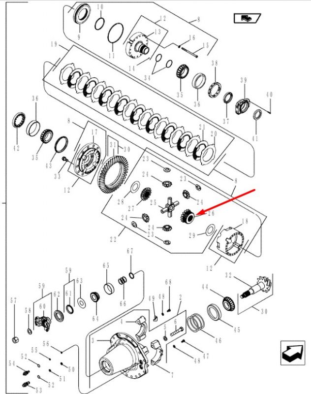 87324504 Шестерня дифференциала New Holland, Dana Spice Mag.310