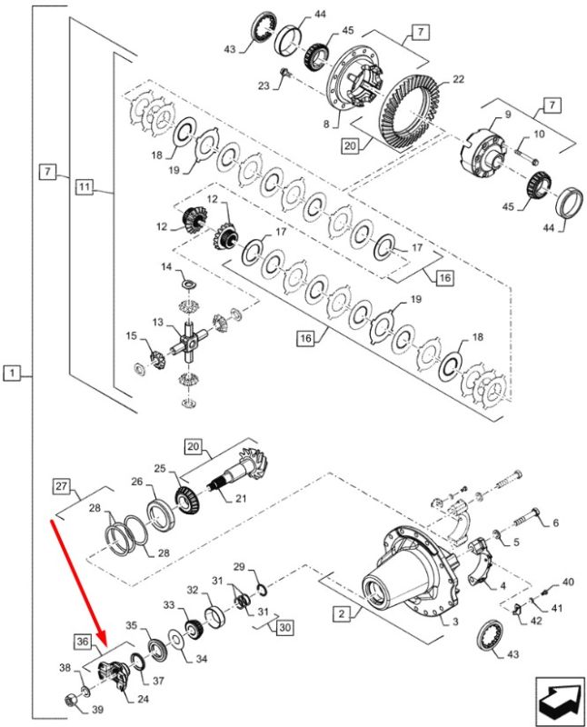 87324528 (070UE137X, 070UE138R) Фланец New Holland, Dana Spicer Mag.290, MX310, T8040