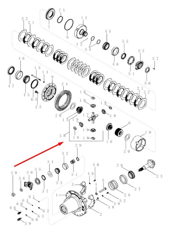 87404481 Дифференциал в сборе New Holland, Dana Spice Mag.310