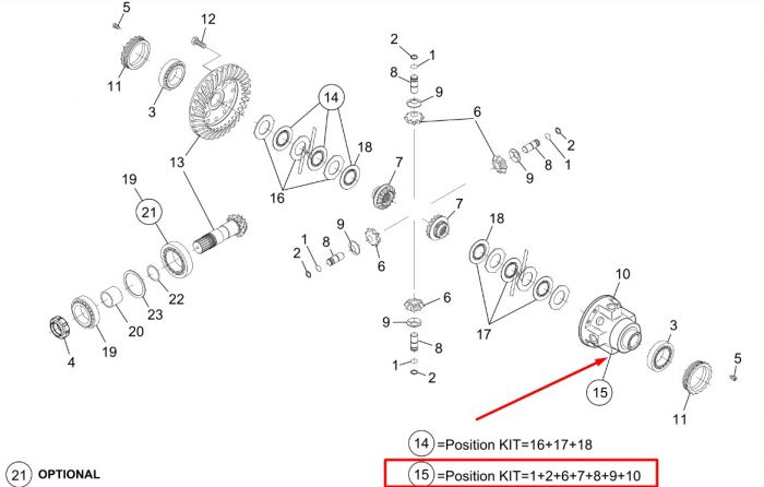 87541816 (562481, 705645, 563151) Дифференциалв сборе New Holland, DANA Spicer