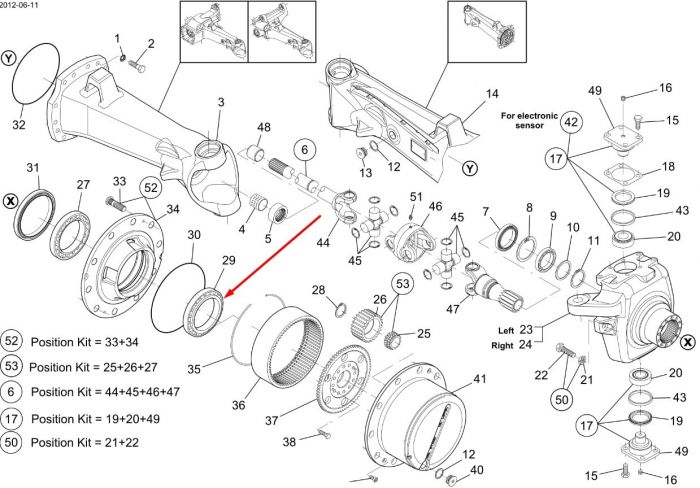 76086068 (87611437) Подшипник ступицы колеса New Holland, Dana Spicer 109X159X16