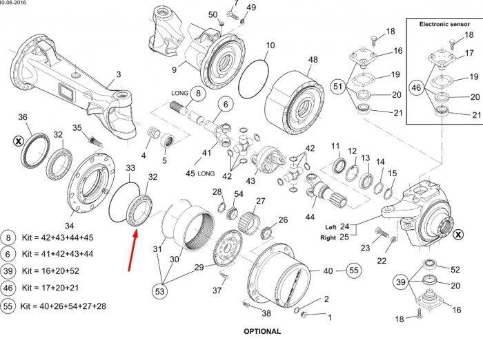 87674603 (005.10.4063) Подшипник с обоймой New Holland, DANA Spicer T8.390/T8050/340