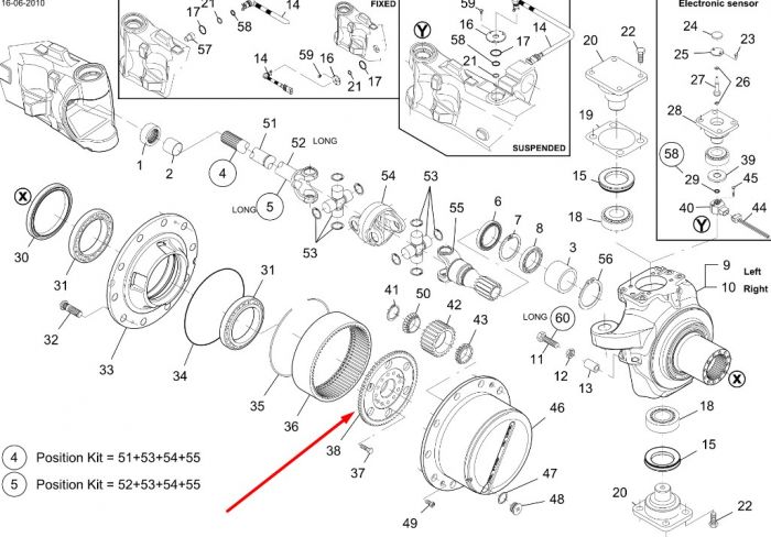 87674607 (770.06.050.01) Звездочка солнечной шестерни New Holland, DANA Spicer Mag.310/335