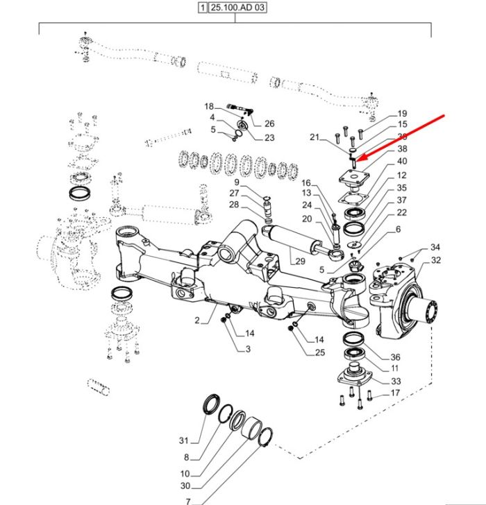 87674609 (770.06.044.01) Шток датчика угла поворота New Holland, DANA Spicer CL5 Mag340