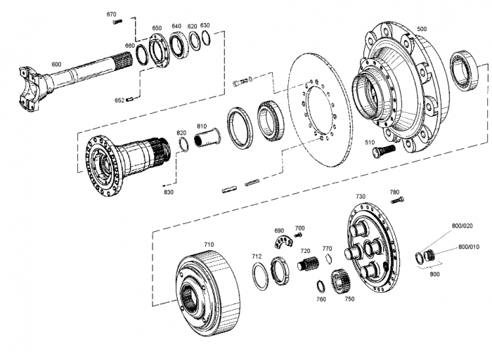 Вал солнечной шестерни New Holland 4464301161, 8025491, 8963100214, 15324, MX153242