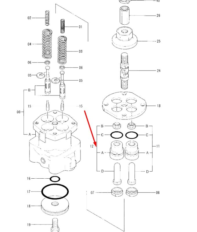 Hitachi 9108066 (3058790, 4276152, a810025, 3058791, 3051298) Толкатель джойстика для EX100