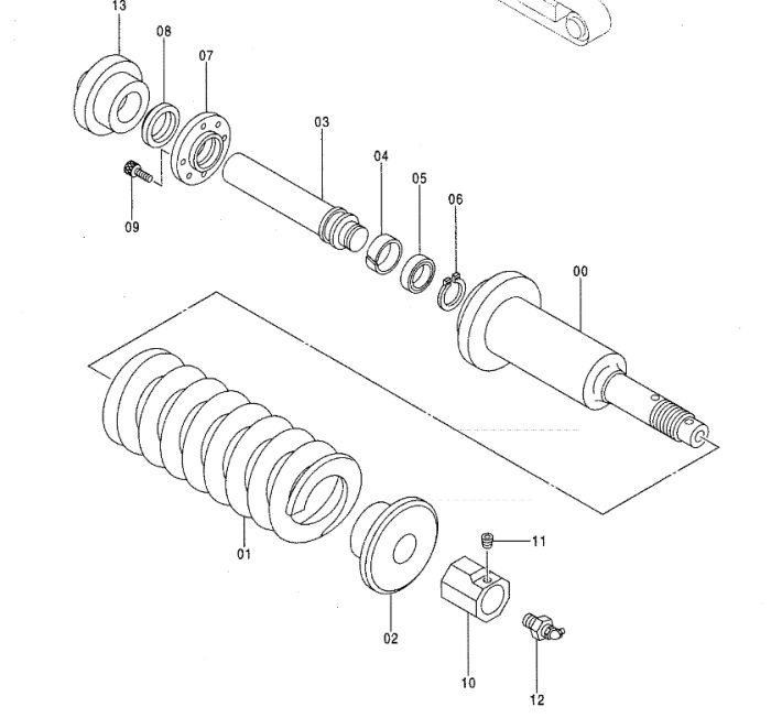 Hitachi 9174033 Натяжитель гусеницы для ZX70