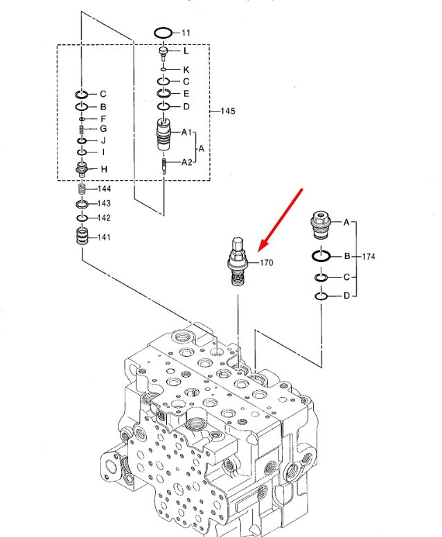 Hitachi 9226533 Запобіжний клапан для ZX110, ZX120