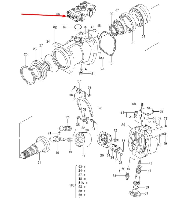 HITACHI 9253685 Регулятор гидравлического насоса HPV145, Handok