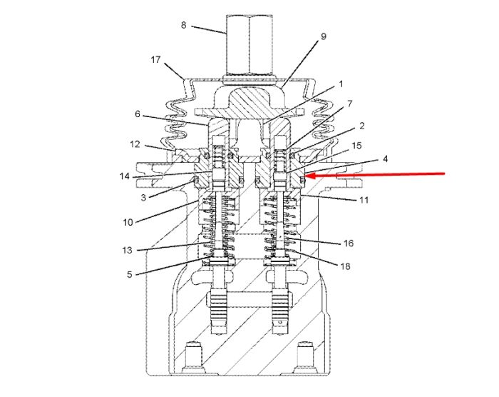 Caterpillar 0961628 Заглушка клапана гидросистемы для 303.5, 2384