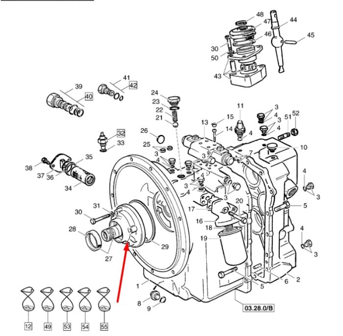 9968311 (6194134M91) Масляный насос КПП для New Holland B110