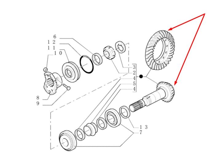 9968925 (065493, 0.900.0667.7) Главная пара New Holland, Carraro 15/32