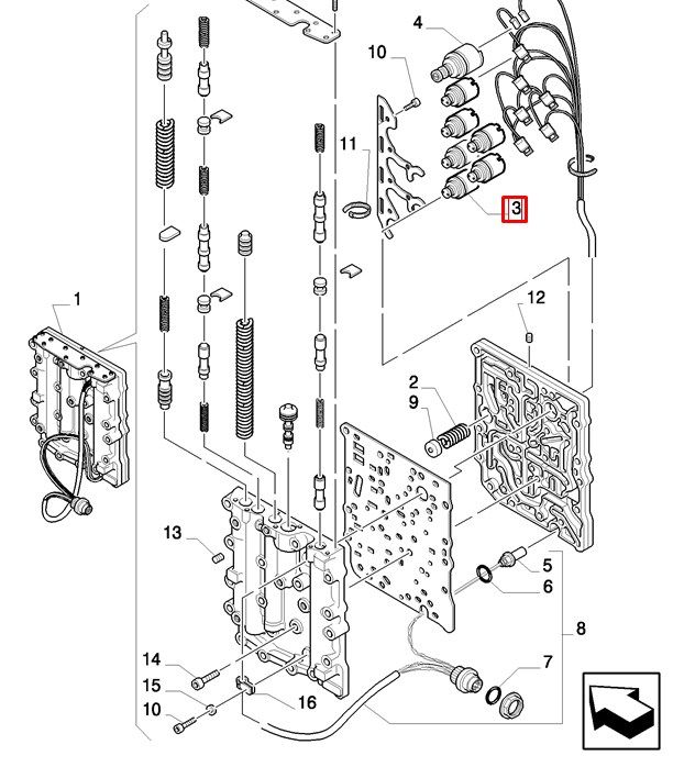 9970078, 87604390 Соленоид Power Shift New Holland