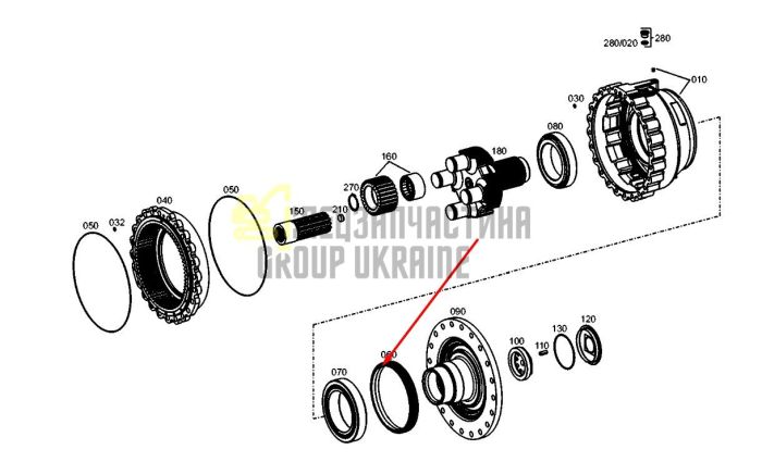 ZF BMS00078 Сальник бортового редуктора