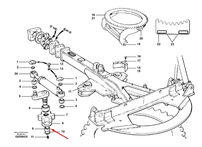 Volvo CH19630 Сферический подшипник скольжения G700, G900