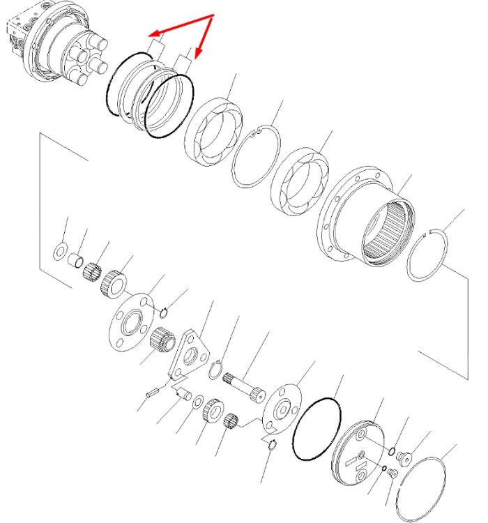 Сальник бортового редуктора FUFZD8348118 даукон, уплотнение Komatsu PC22MR