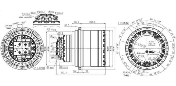 K1011413 Ступичный редуктор DOOSAN DX255LC