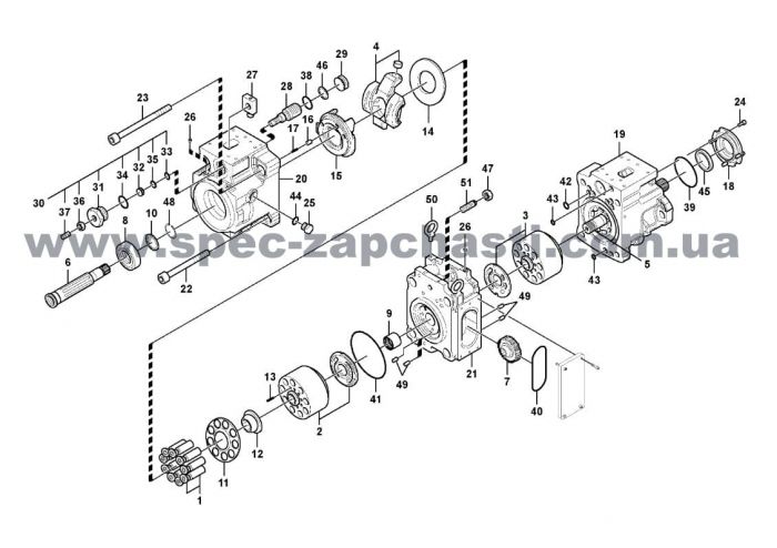 Блок поршней Блок цилиндров и распределительная шайба R Kawasaki K7V63 YX10V00003R200