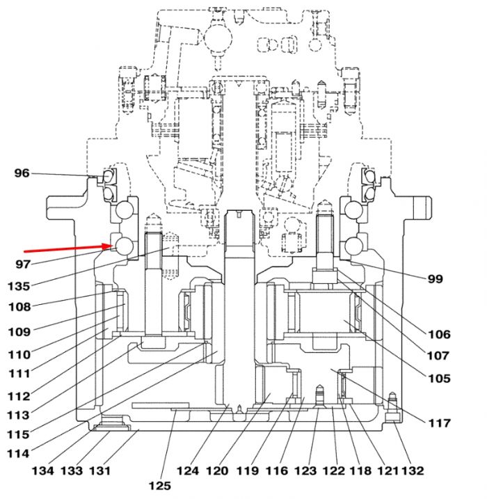 LB00548 Подшипник редуктора хода Case CX160, CX210, CX235, CX240