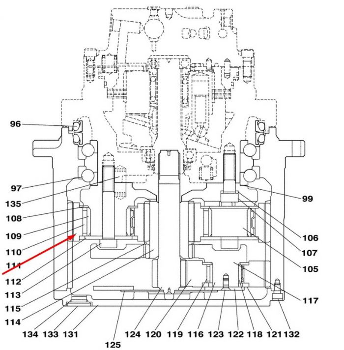 LC00163 Солнечная шестерня Case CX210, CX235