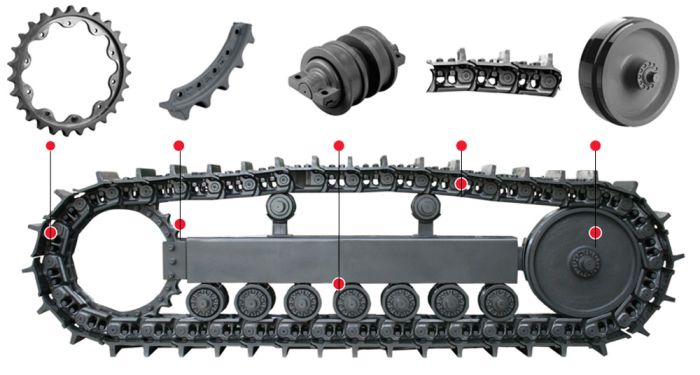 Колесо направляющее JCB JS240 / JS260 JBA0129