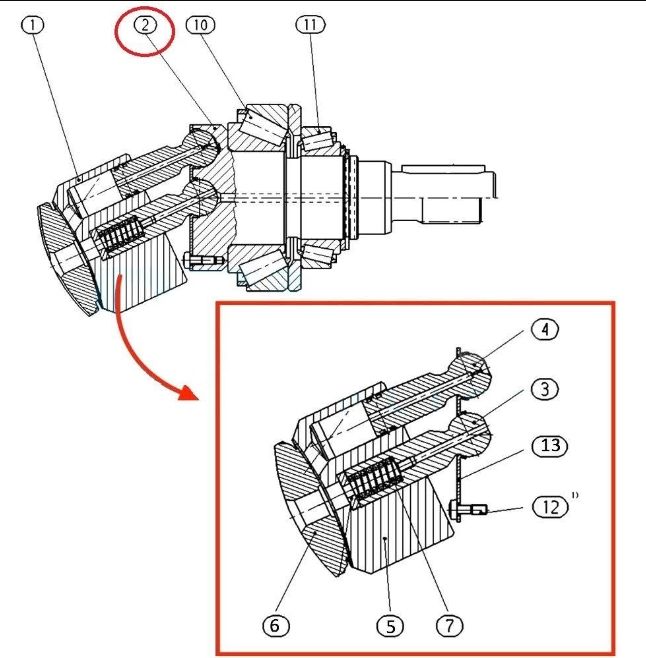 Rexroth R909921603 Вал гидромотора для A6VM140